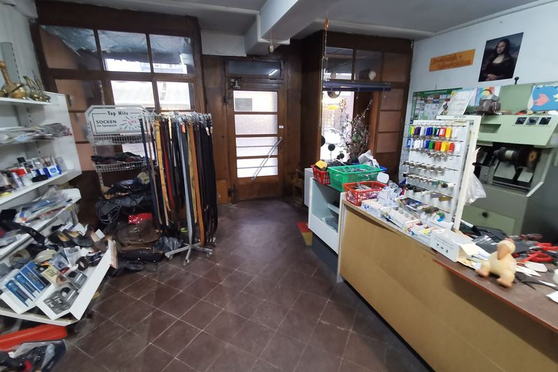 Locksmith shop counter with key machines